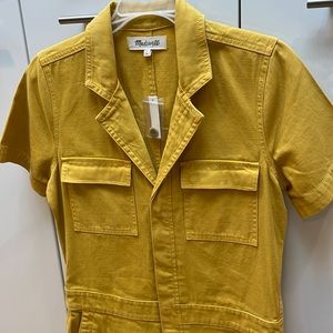 Madewell Jumpsuit, gold, size small.